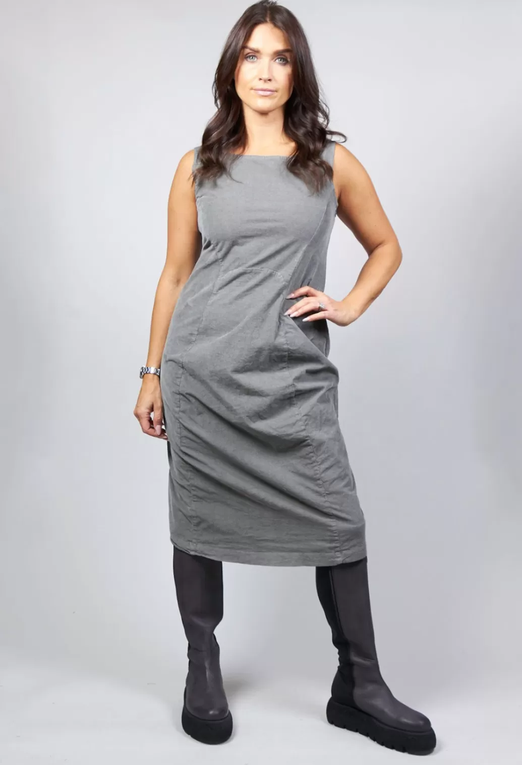 Dresses^Rundholz Black Label Fitted Sleeveless Midi Dress In Grey