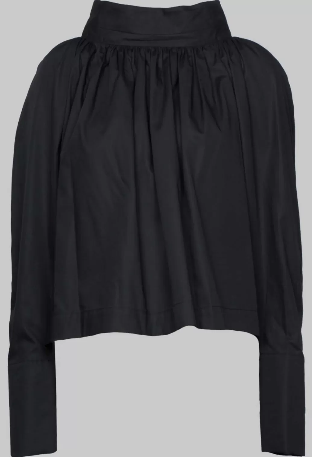 Shirts & Blouses^Collectors Club Gathered Blouse In Black Poplin