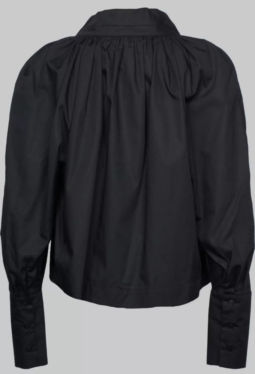 Shirts & Blouses^Collectors Club Gathered Blouse In Black Poplin