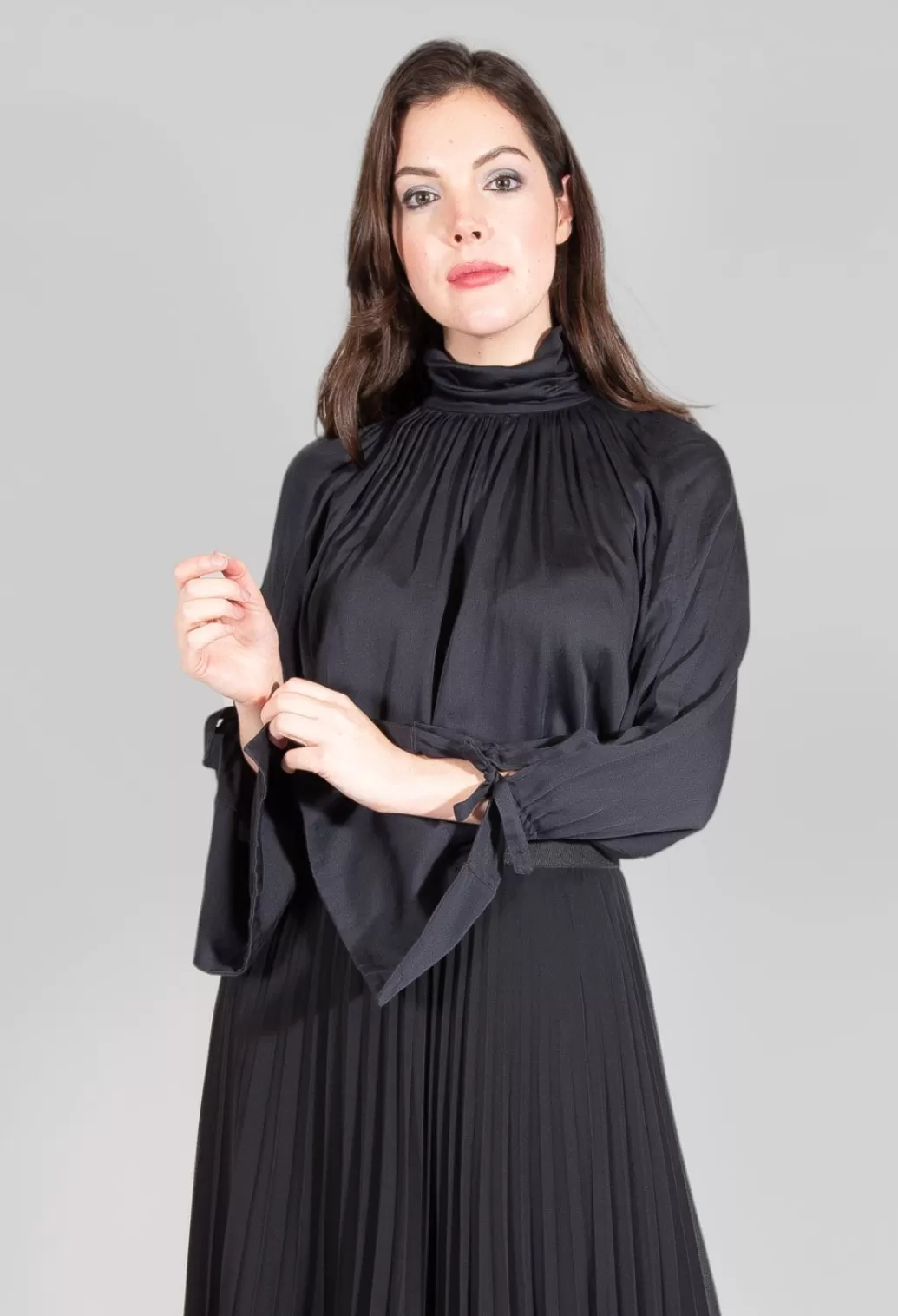 Shirts & Blouses^Nostra Santissima Gathered Neckline Shirt In Black