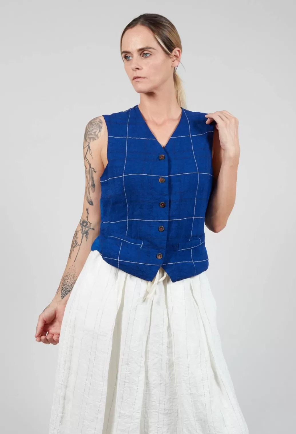 Coats^Hannoh Wessel Gilet Gemma In Blue Check