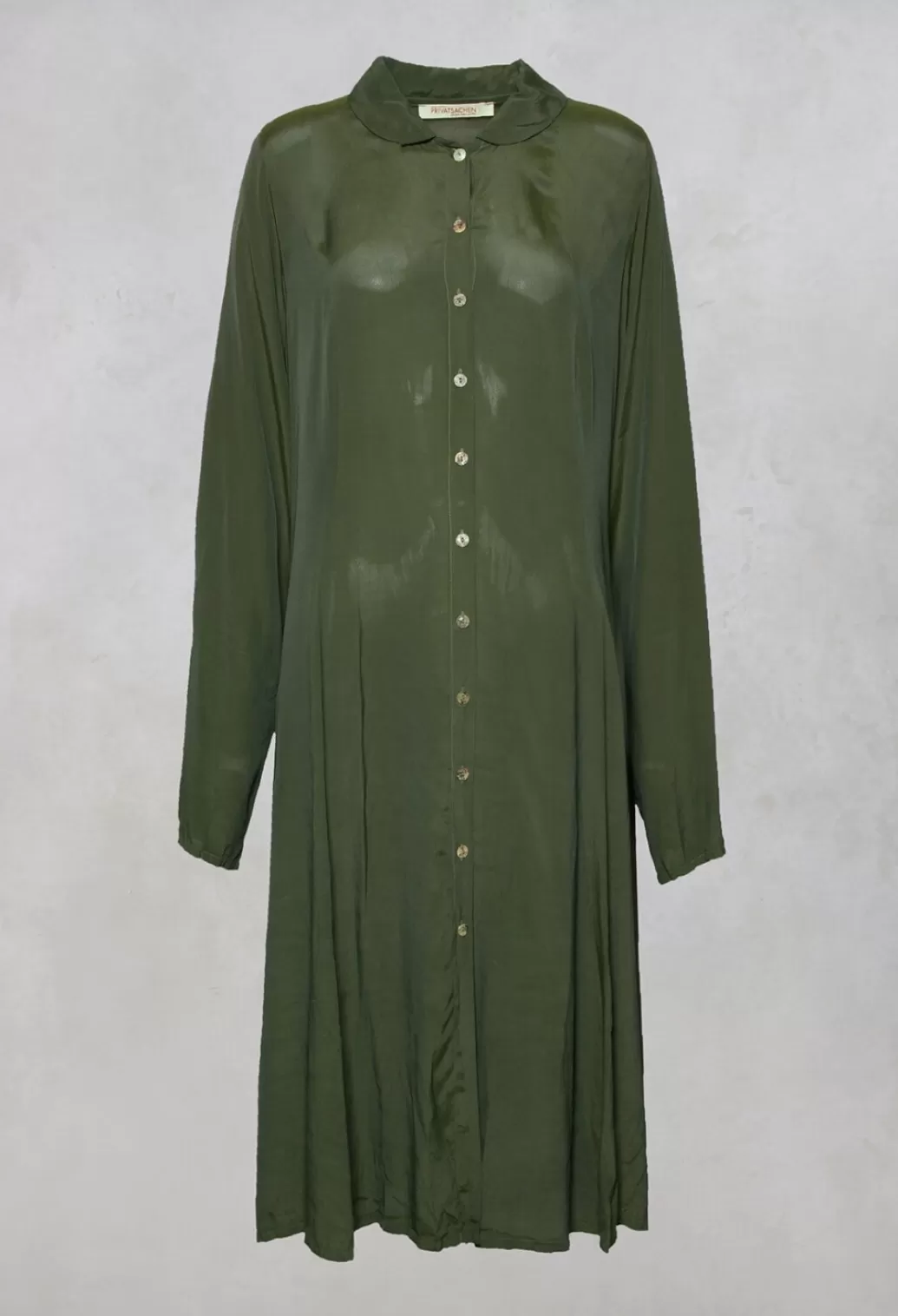 Coats^Privatsachen Globusen Silk Coat Dress In Avocado Green