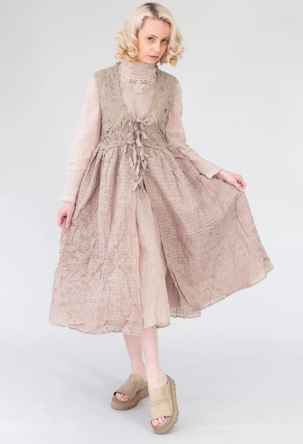 Dresses^Ewa I Walla Gustava Dress In Pearl Grey