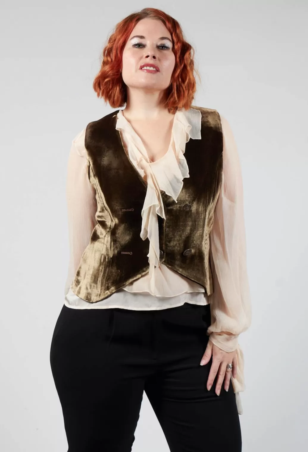 Jackets^T.ba Gypsy Waistcoat In Khaki