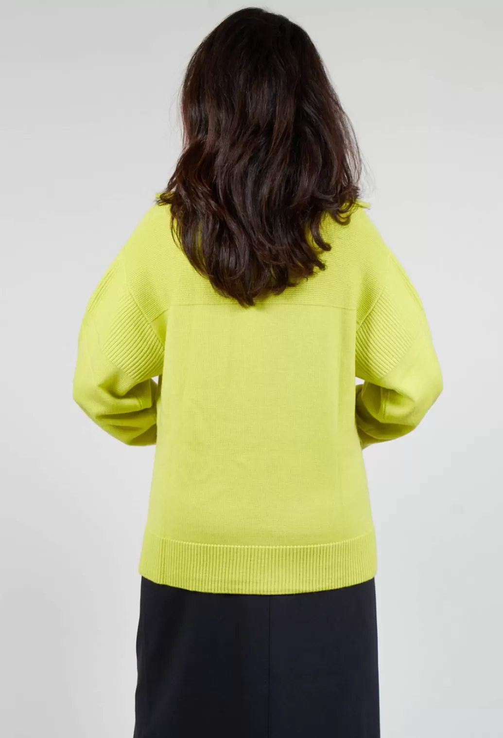 Jumpers^Beatrice B Half Zip Wool Jumper In Lime