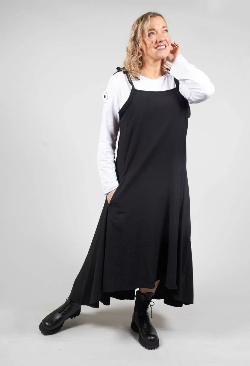 Dresses^Pluslavie High Low Hem A Line Dress In Black