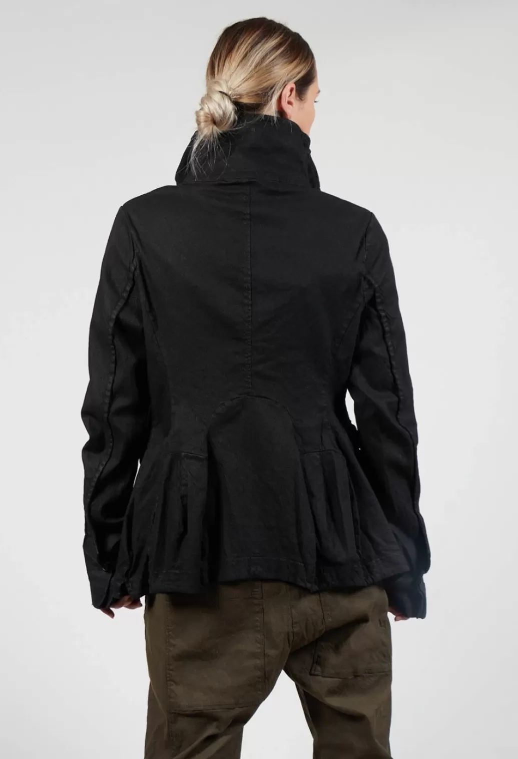 Jackets^Rundholz Dip High Neck Balloon Jacket With Statement Pockets In Black