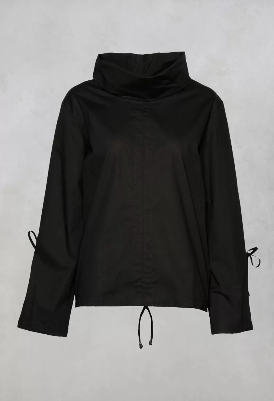 Shirts & Blouses^Nijii High Neck Blouse With Tie Detailed Sleeves In Black