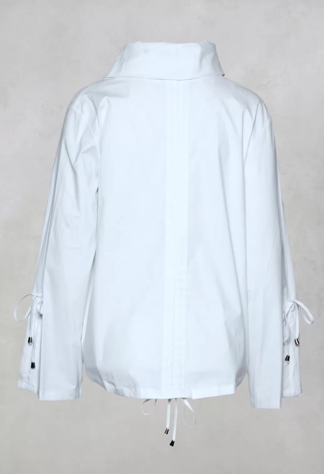 Shirts & Blouses^Nijii High Neck Blouse With Tie Detailed Sleeves In White