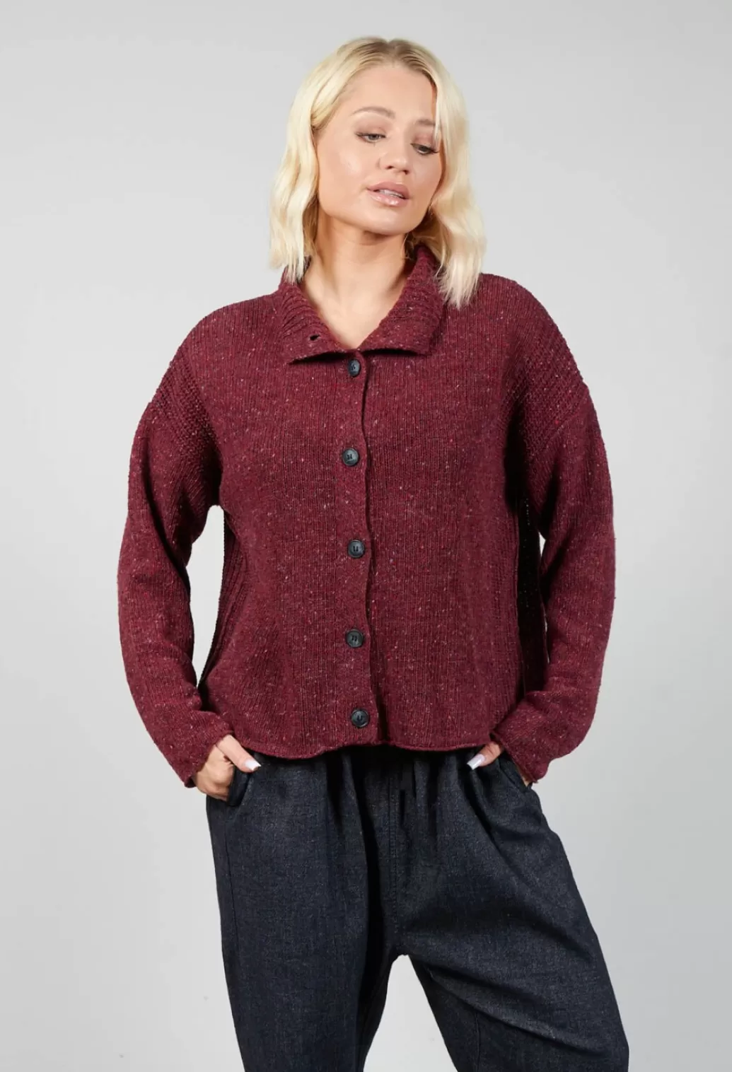 Shirts & Blouses^Mes Soeurs & Moi High Neck Cardigan In Prune