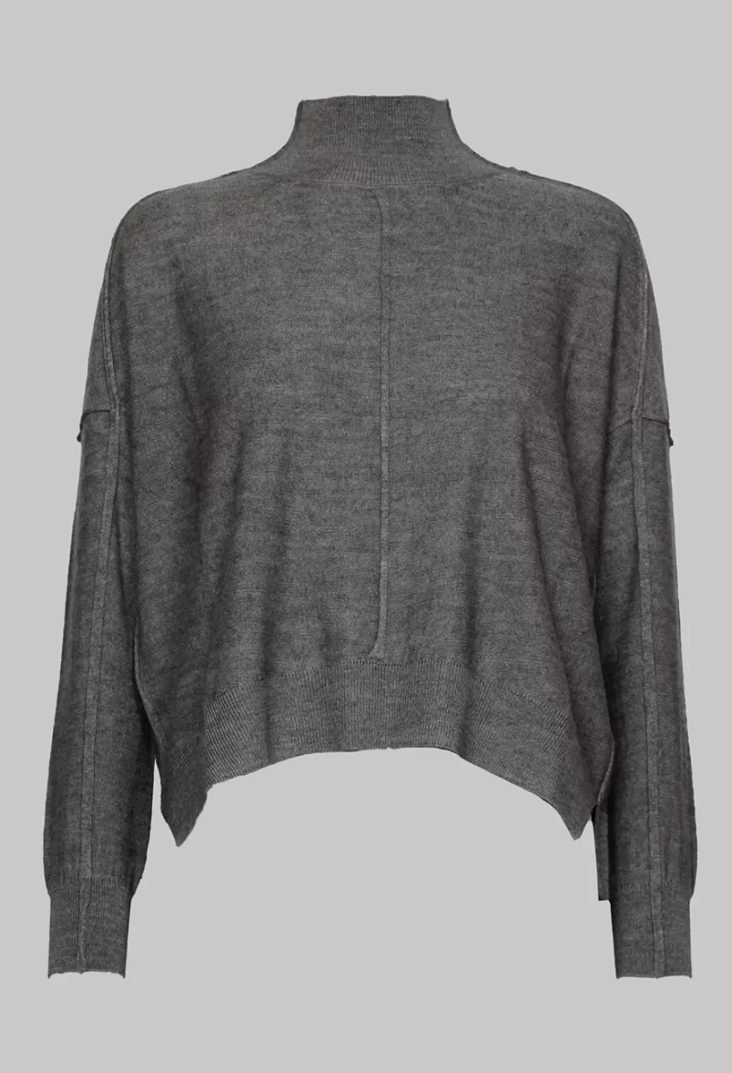 Jumpers^Nijii High Neck Sweater With Seam Detail In Grey