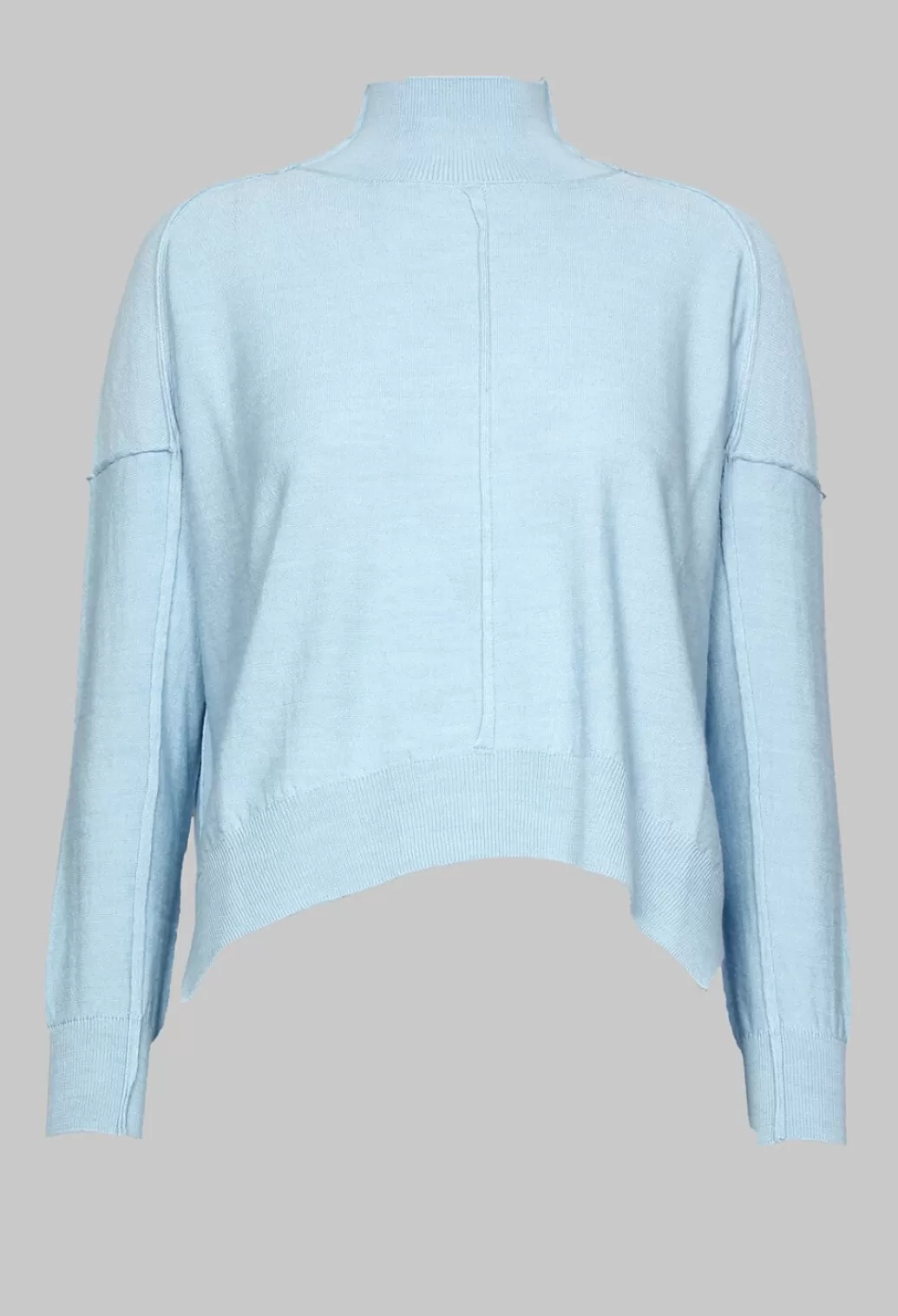 Jumpers^Nijii High Neck Sweater With Seam Detail In Light Blue