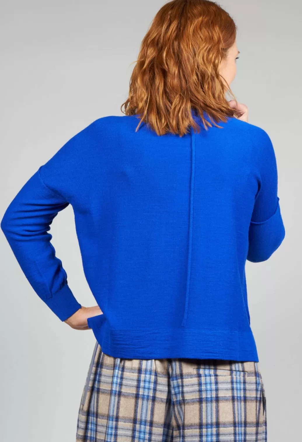 Jumpers^Nijii High Neck Sweater With Seam Detail In Royal Blue