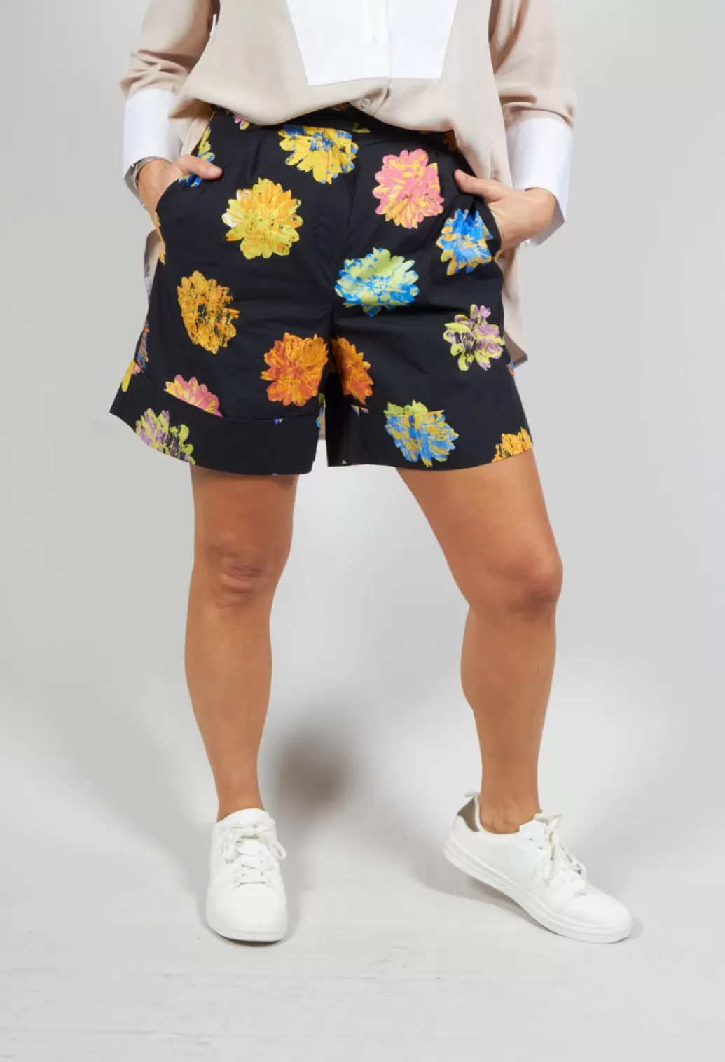 Shorts^Beatrice B High Waisted Floral Shorts