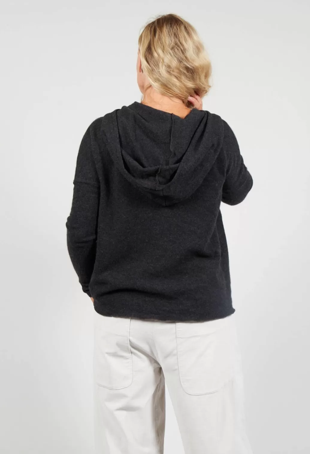 Cardigans^Album Di Famiglia Hooded Cardigan Ws In Slate