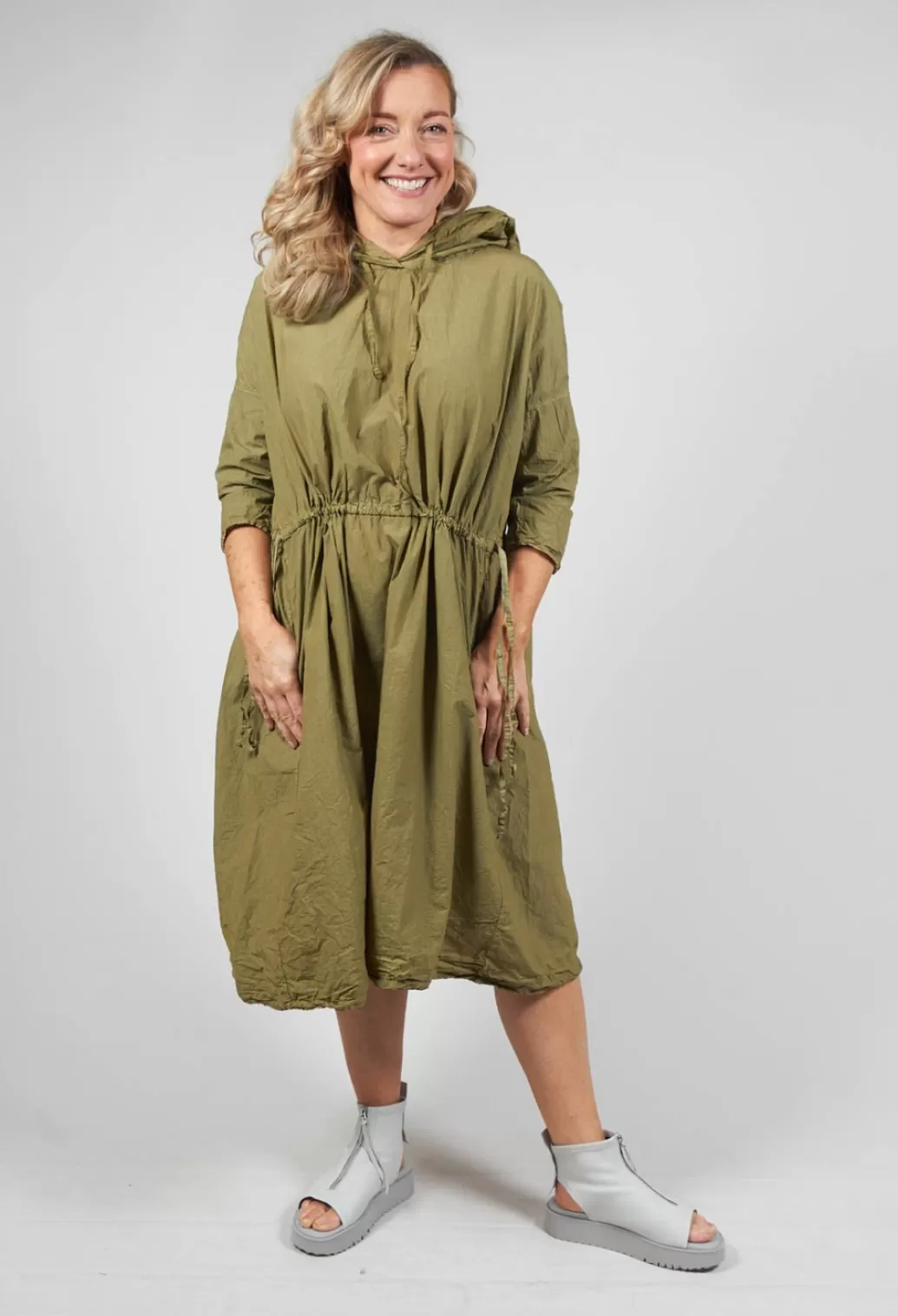 Dresses^Album Di Famiglia Hooded Dress Tc In Khaki