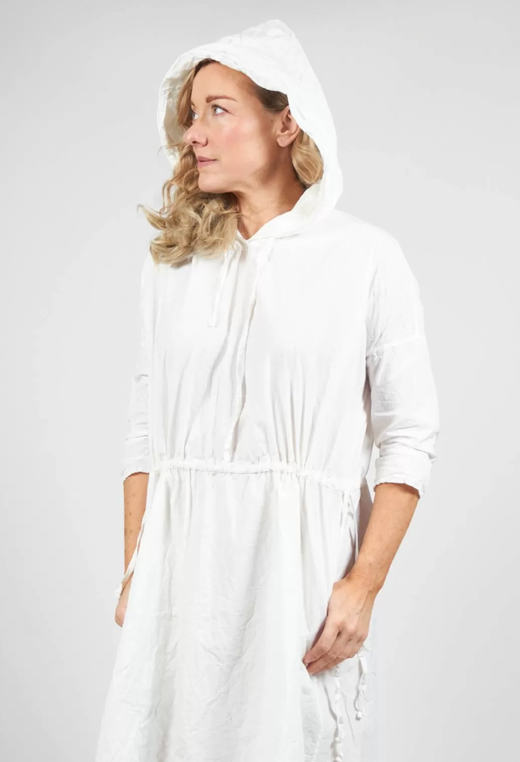 Dresses^Album Di Famiglia Hooded Dress Tc In Milk « Eliza Womens