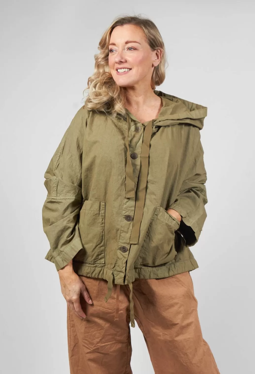 Jackets^Album Di Famiglia Hooded Jacket Cc In Khaki