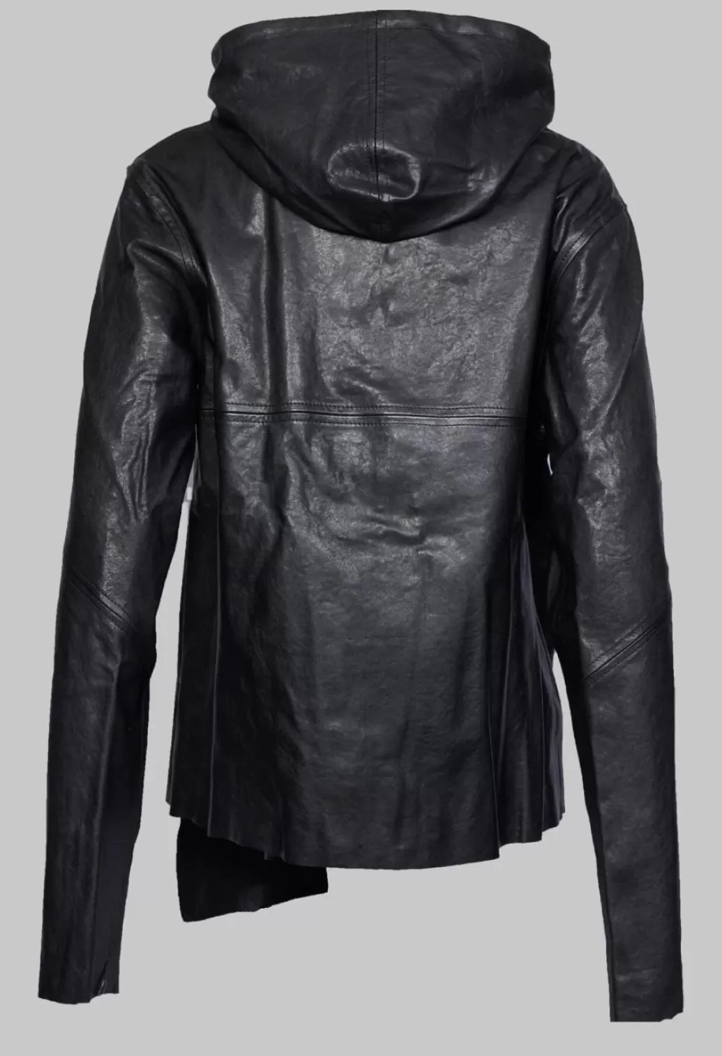 Jackets^Sort Aarhus Hooded Leather Jacket In Black