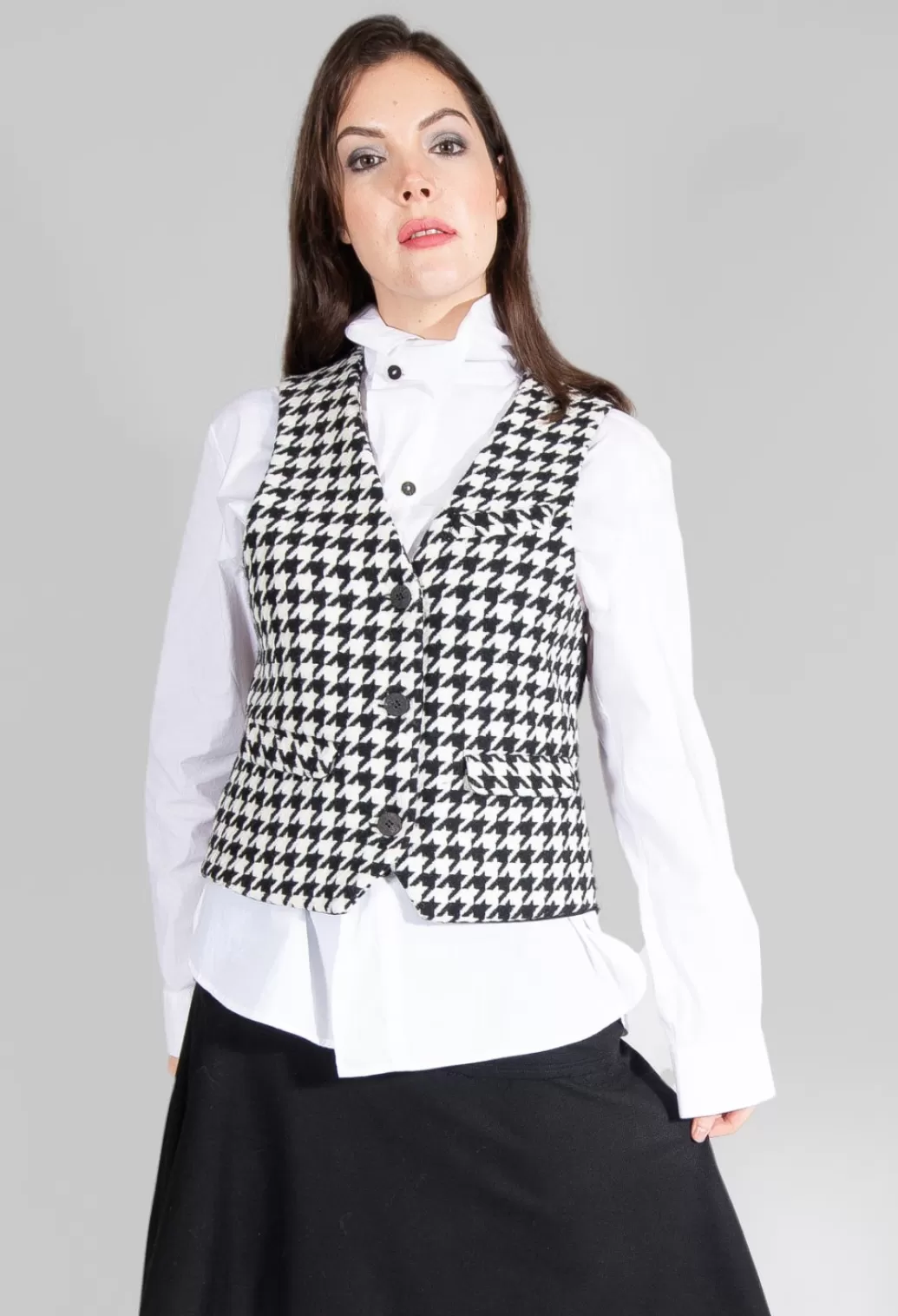 Jackets^Marc Point Hounds Tooth Printed Waistcoat In 1000