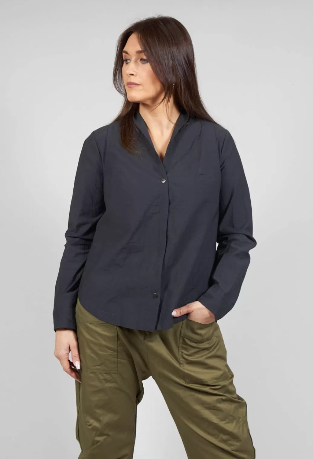 Shirts & Blouses^Jayko Jacy Shirt With Overlay Detail In Ardoise