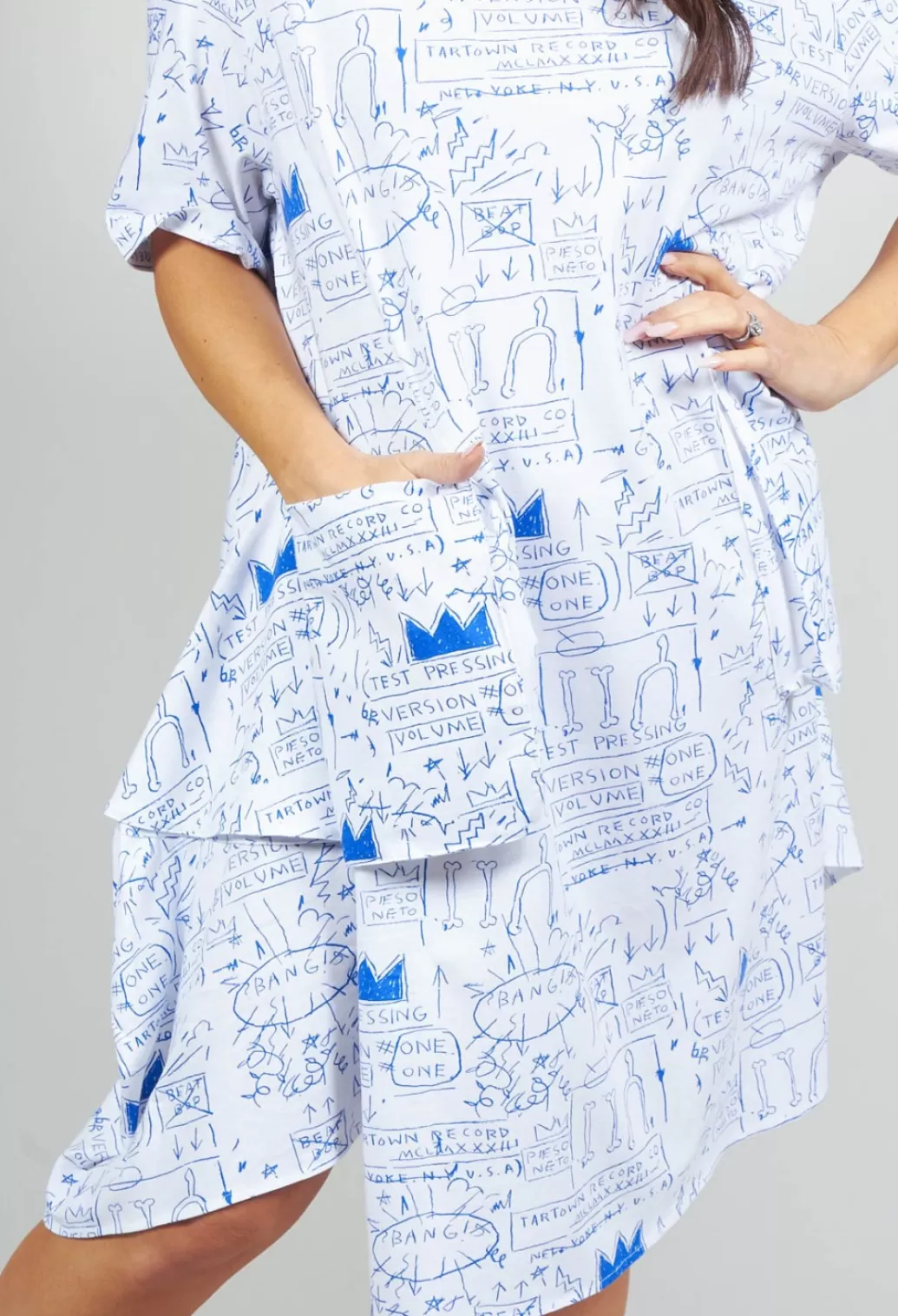 Dresses^Bread and Butter Jersey Dress With Oversized Pockets In Blue And White