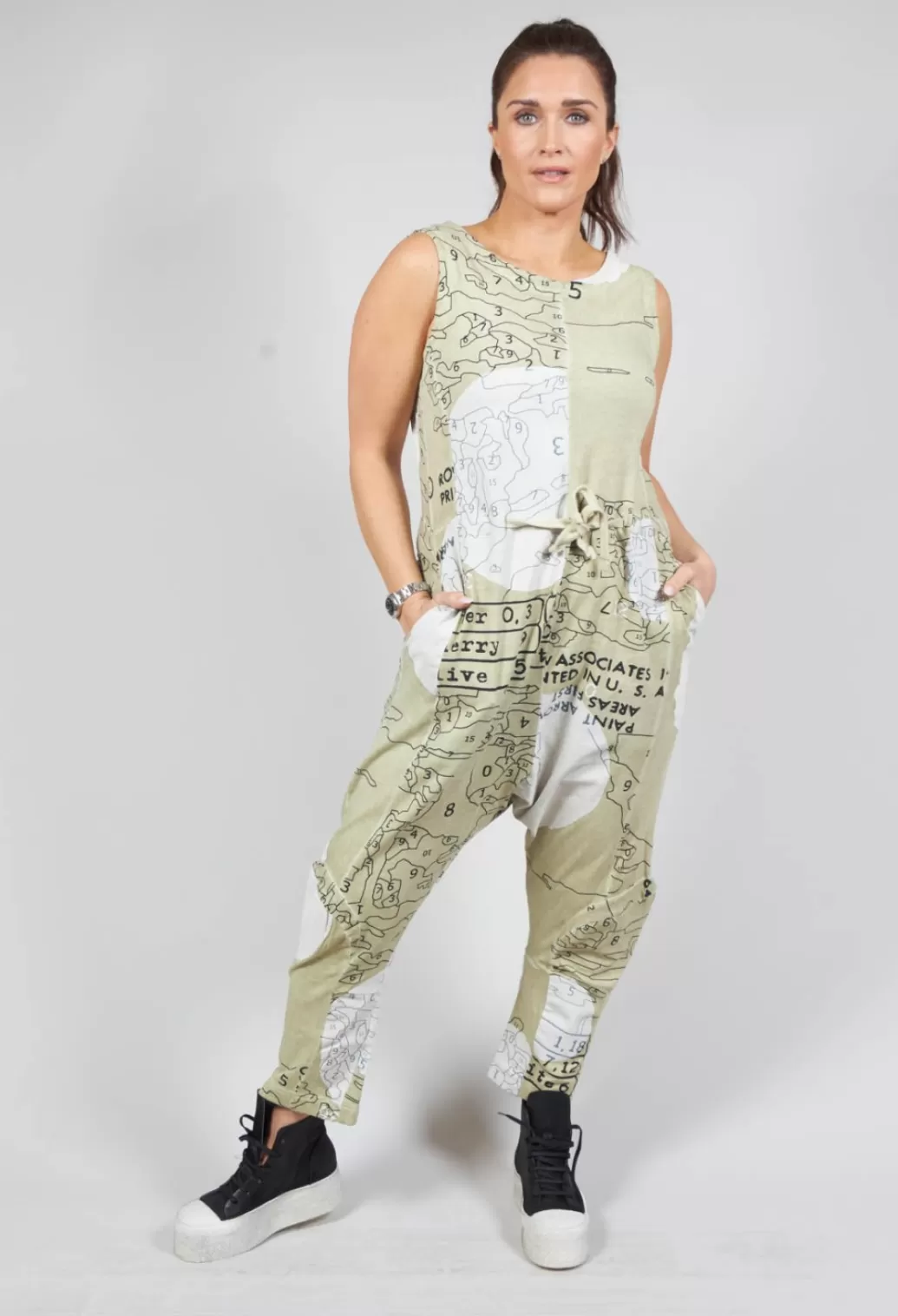 Jumpsuits^Rundholz Black Label Jersey Drop Crotch Jumpsuit In Pearl Print
