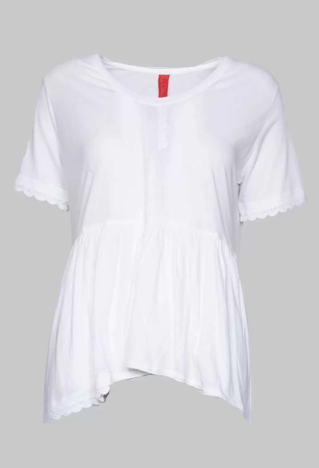 Shirts & Blouses^Ewa I Walla Jersey Top With Flared Hemline In White