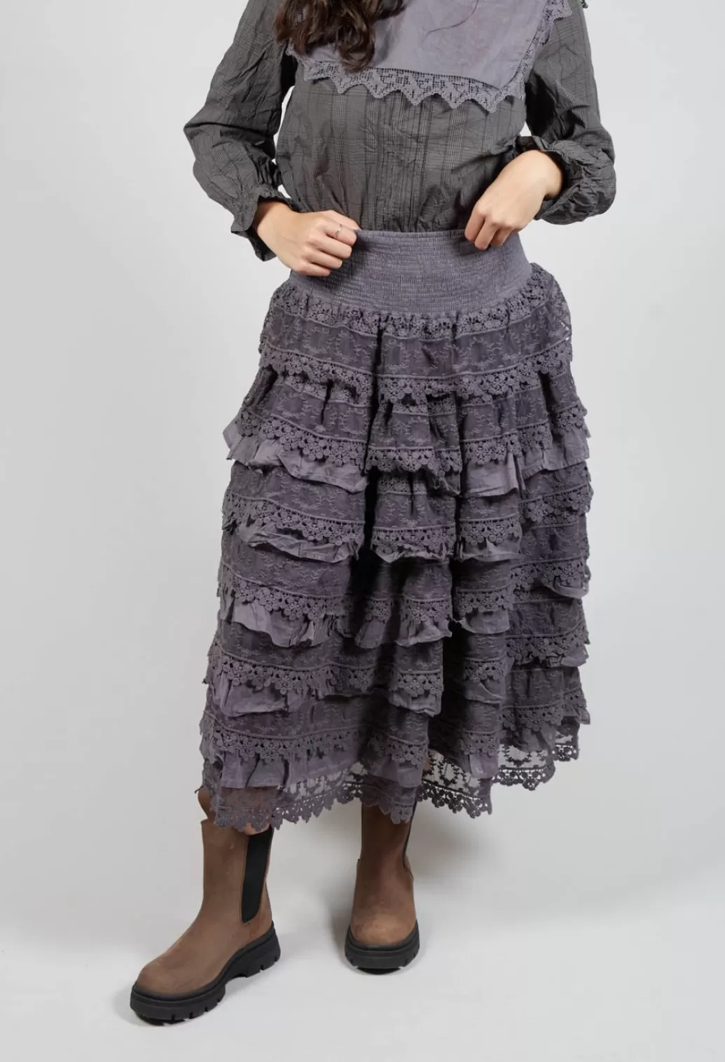 Skirts^Ewa I Walla Jinelle Skirt In Dim Grey