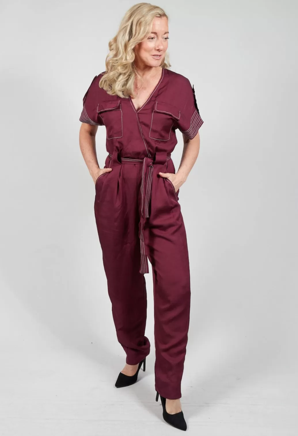 Jumpsuits^Beatrice B Jumpsuit In Burgundy