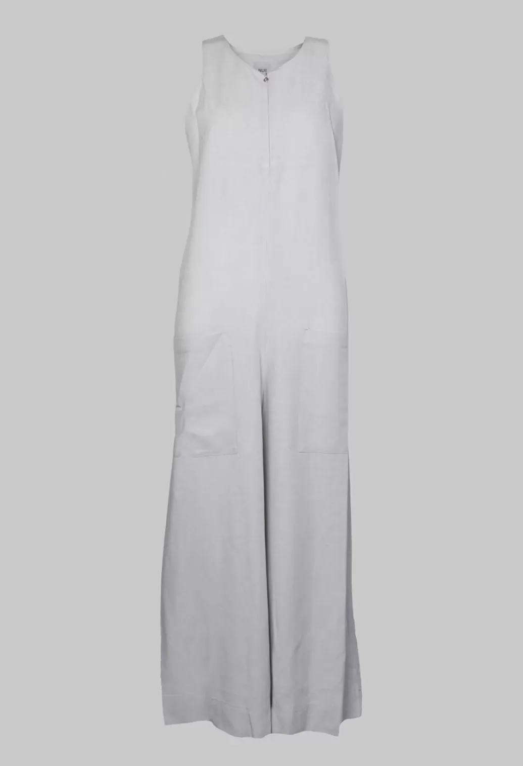 Jumpsuits^Nijii Jumpsuit With Front Zip Fastening In Light Grey