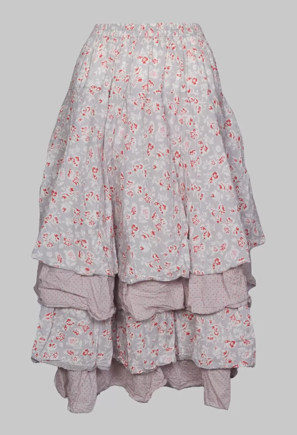 Skirts^Les Ours Jupon Tiered Skirt In Grey Floral