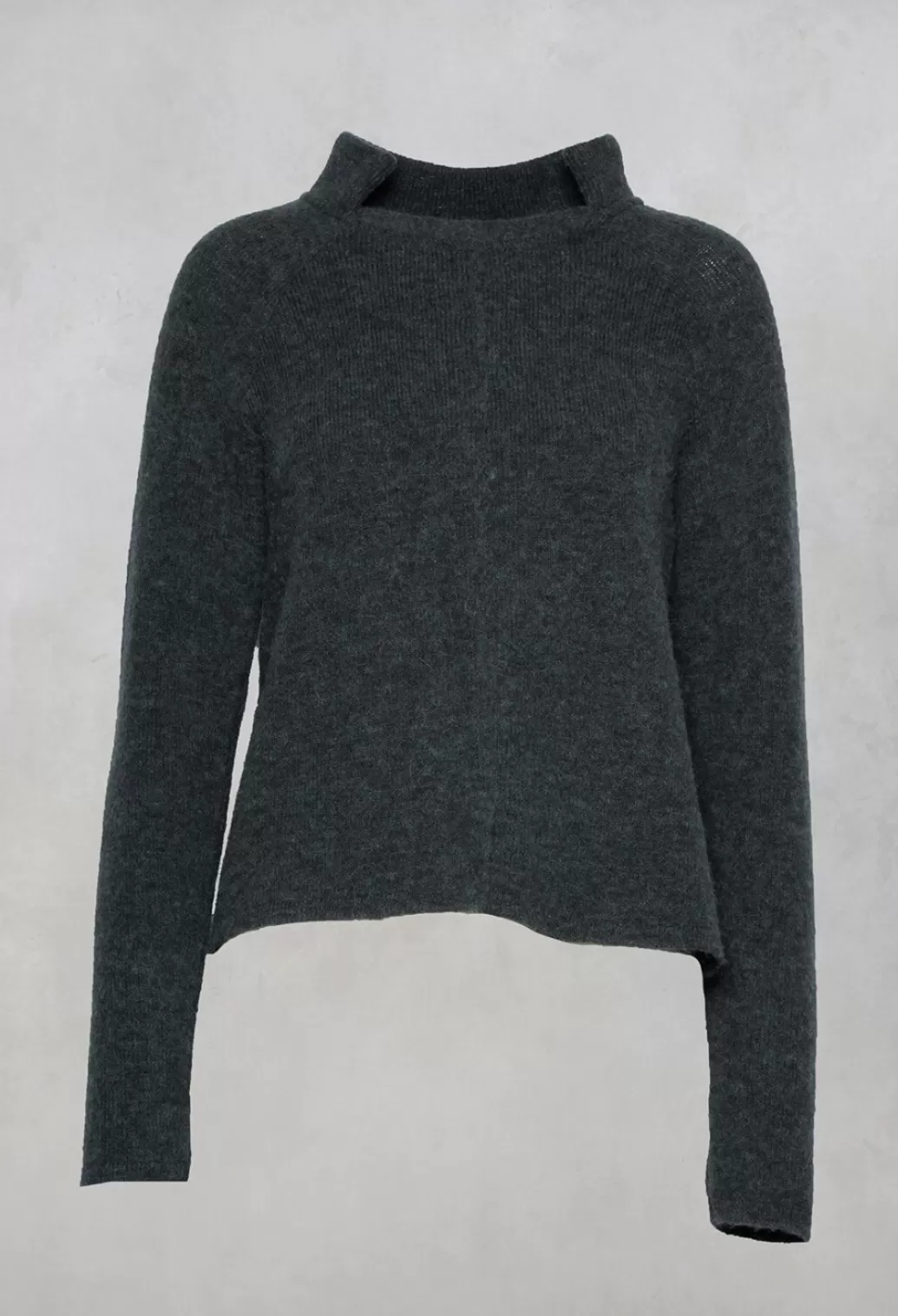 Jumpers^Jayko Knit Jumper With Cut Out Collar In Carbon