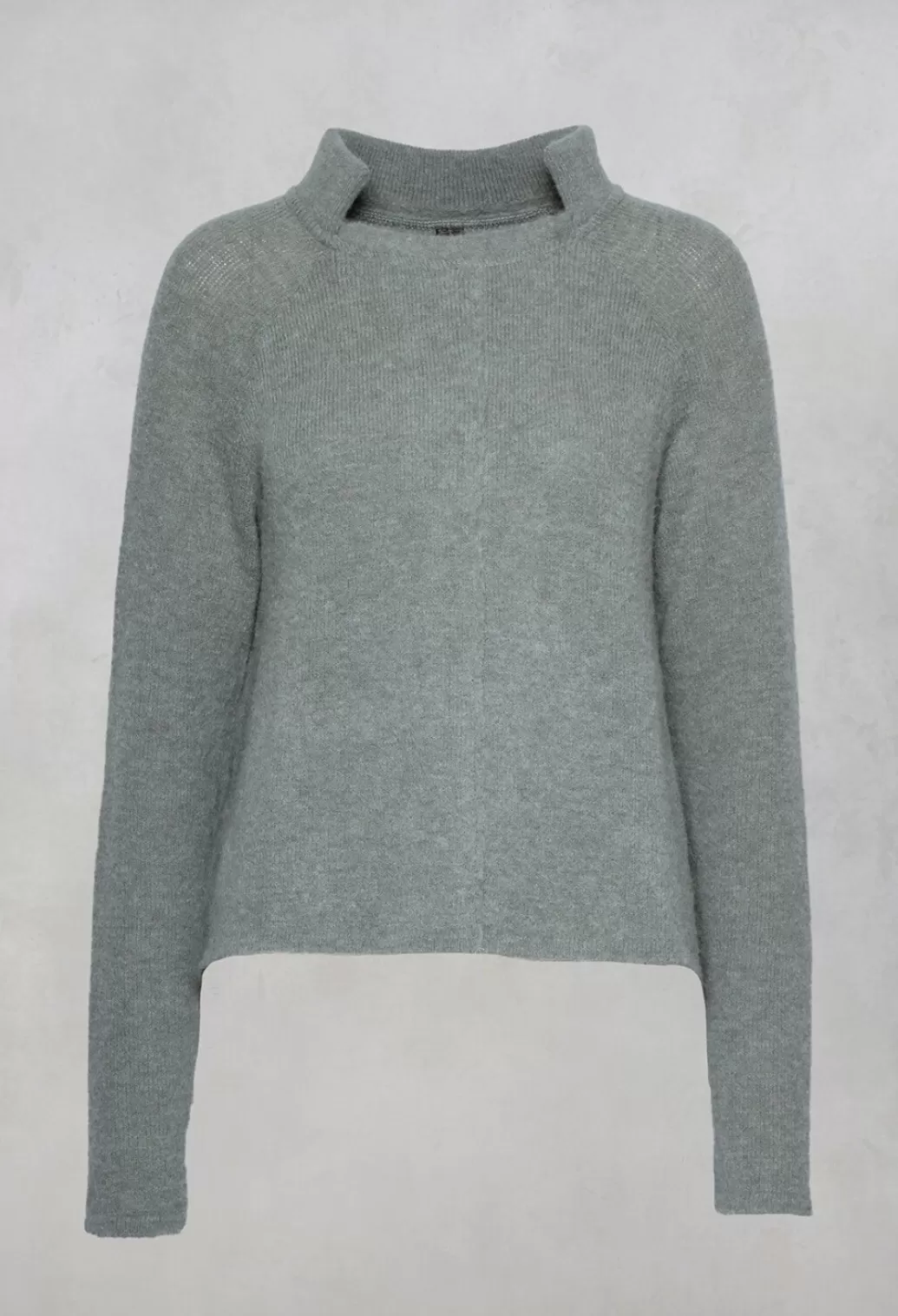 Jumpers^Jayko Knit Jumper With Cut Out Collar In Grey