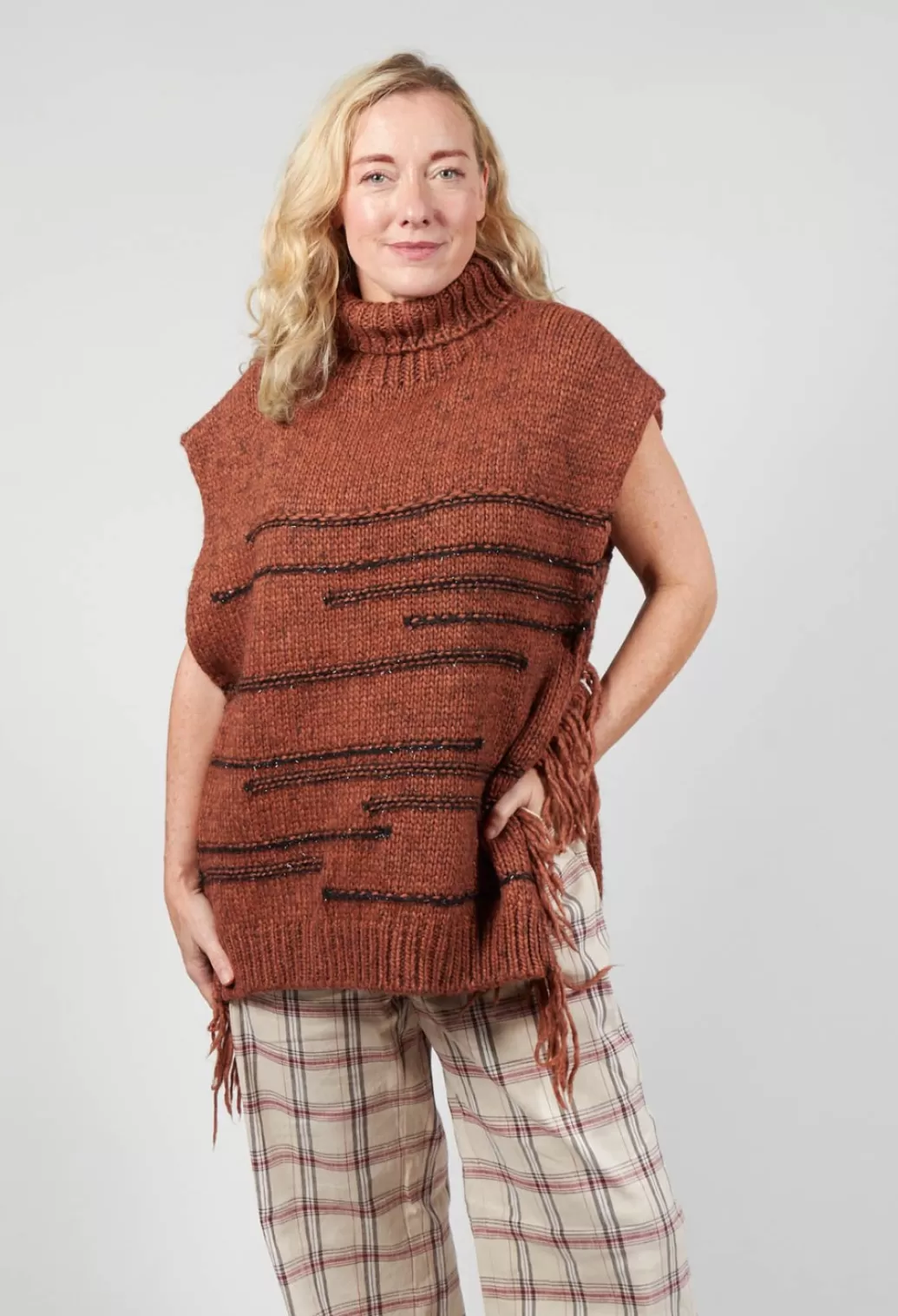 Coats^Maliparmi Knitted Cape In Ruggine Rust