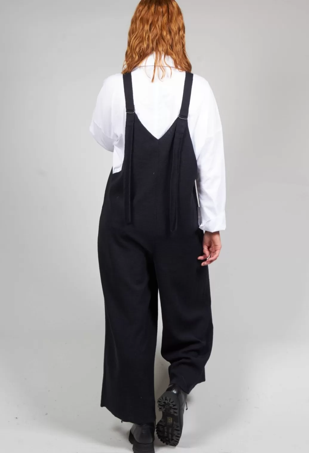 Jumpsuits^Crea Concept Knitted Dungaries In Black