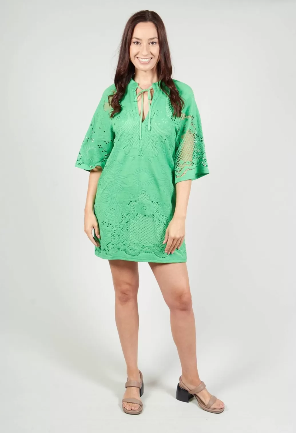 Dresses^Beatrice B Lace Tunic Dress In Flash Green