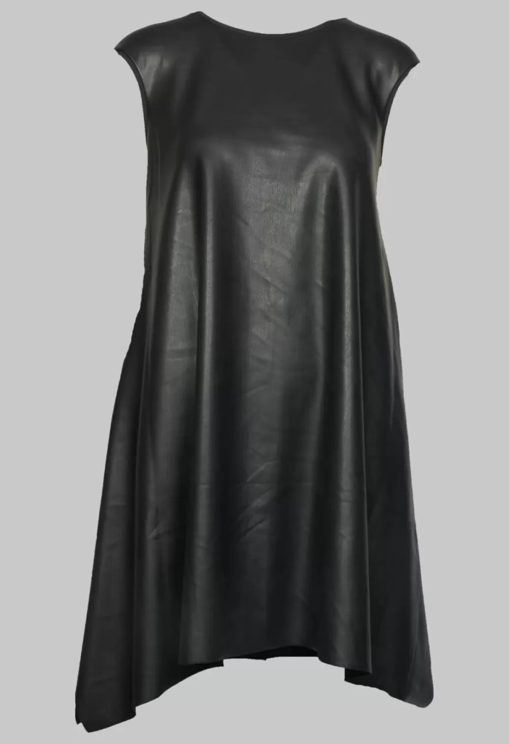 Dresses^Xenia Design Leather Look A Line Dress In Black