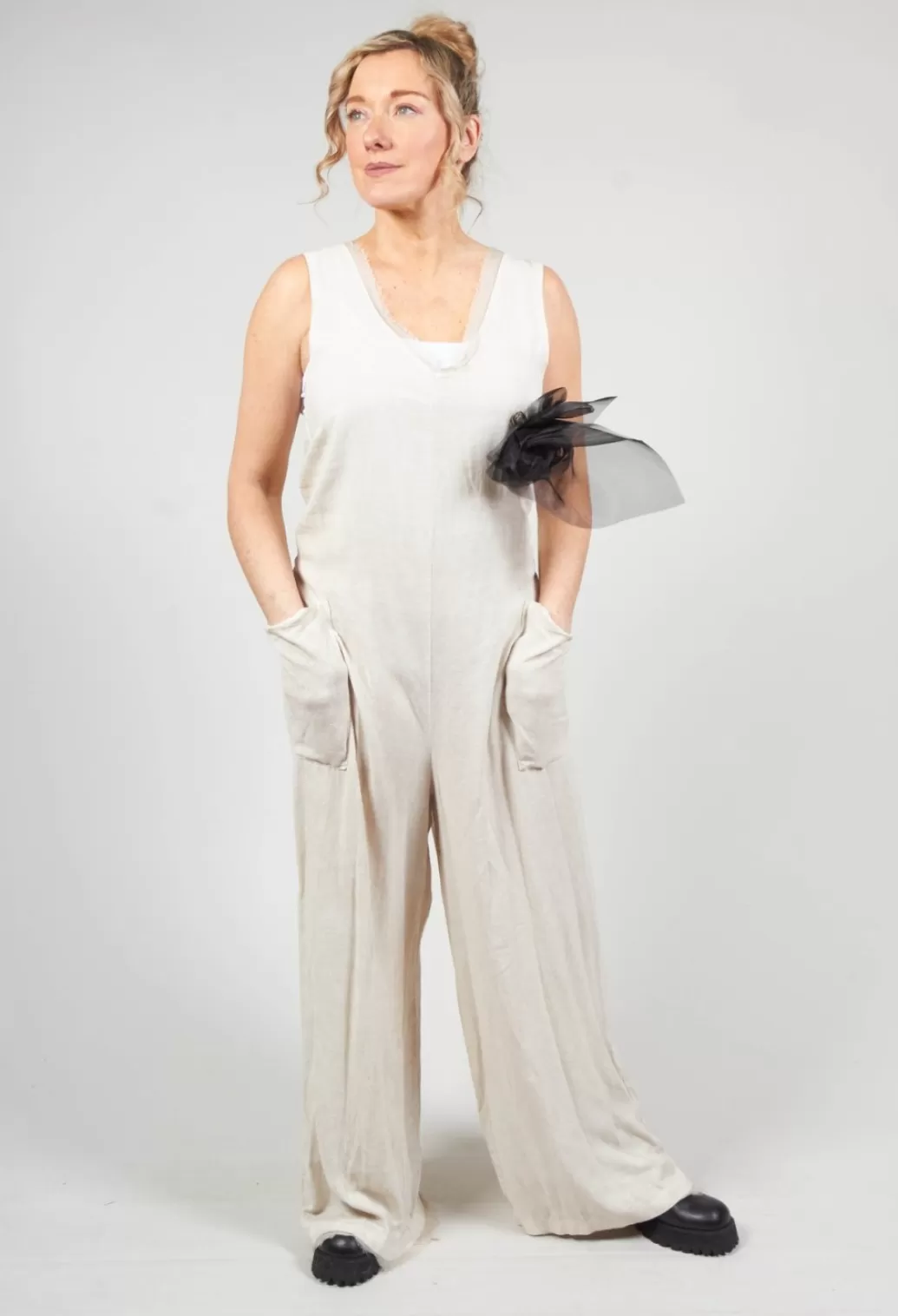 Jumpsuits^Sanctamuerte Lightweight Jumpsuit In Gesso