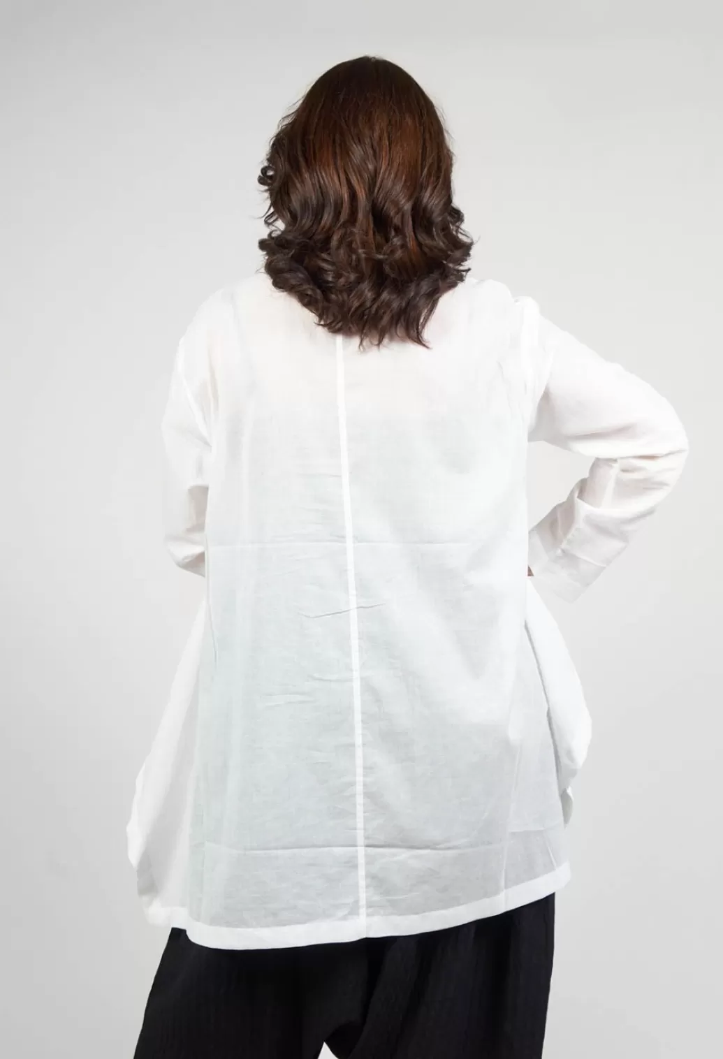 Shirts & Blouses^Moyuru Lightweight Longline Shirt In White Print