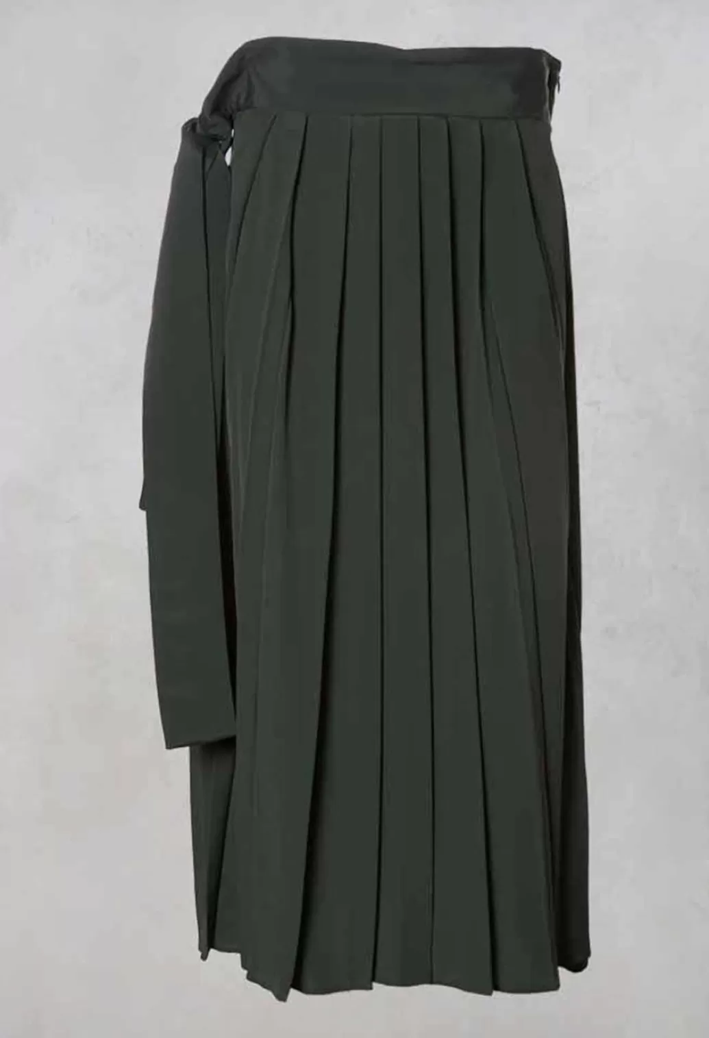 Skirts^Niù Lightweight Pleated Skirt With Sash In Mirto