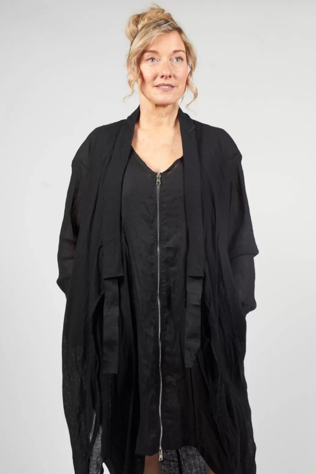 Jackets^La Haine Linen Blend Lightweight Jacket In Nero