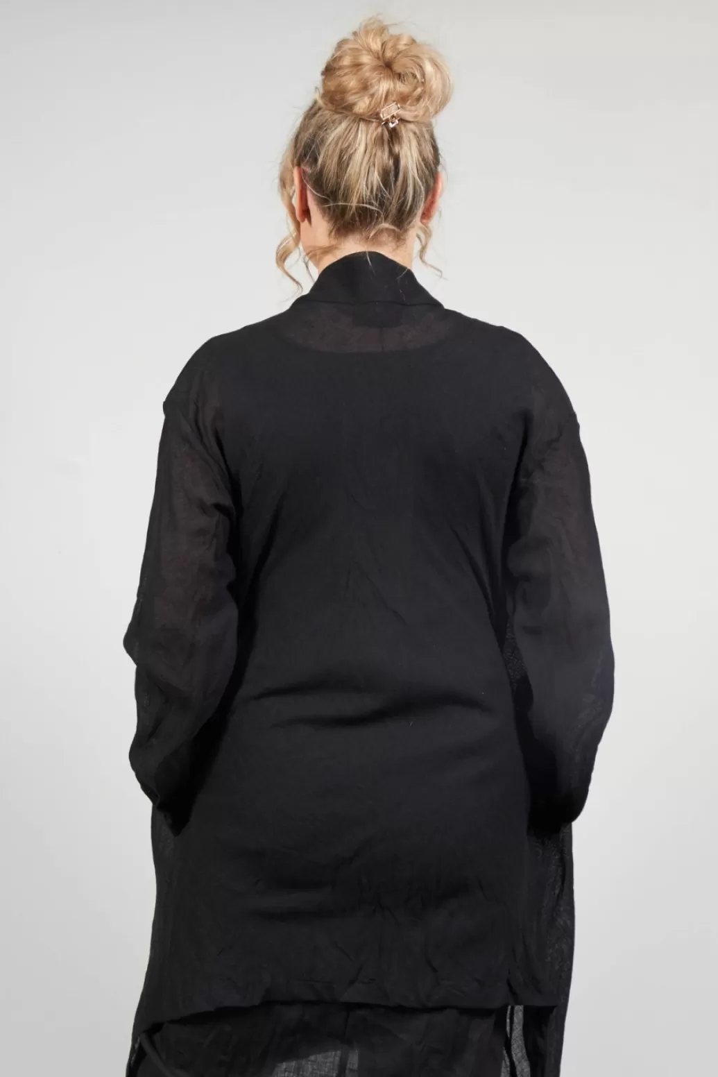 Jackets^La Haine Linen Blend Lightweight Jacket In Nero