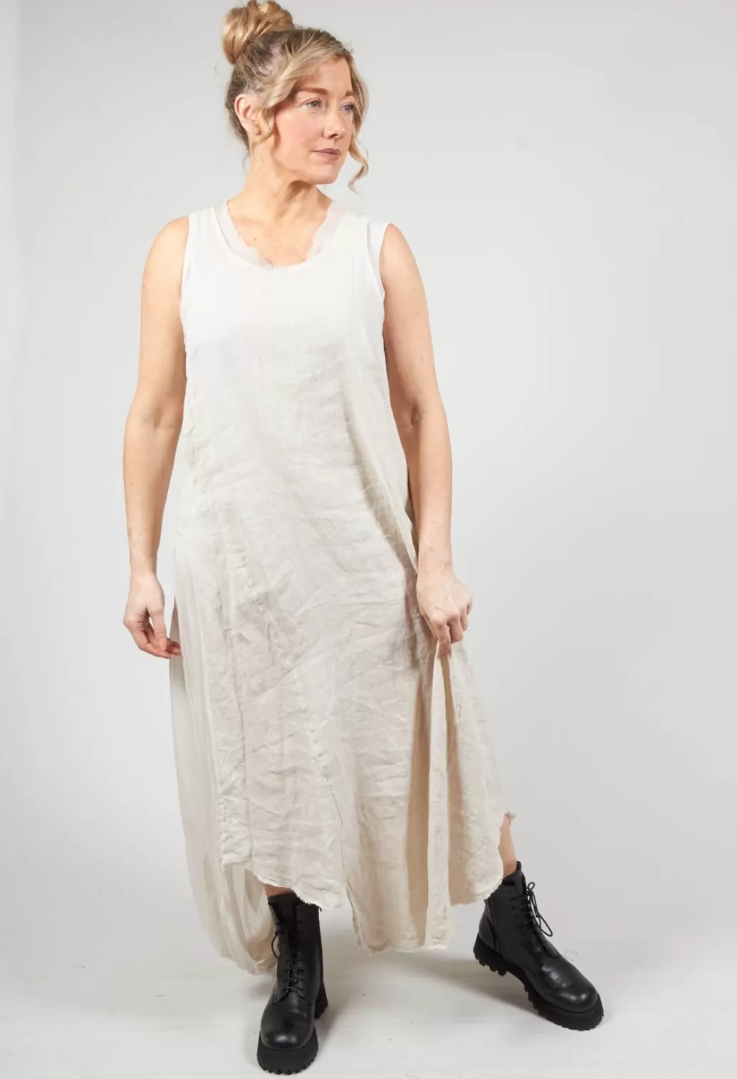 Dresses^Sanctamuerte Linen Maxi Dress In Gesso