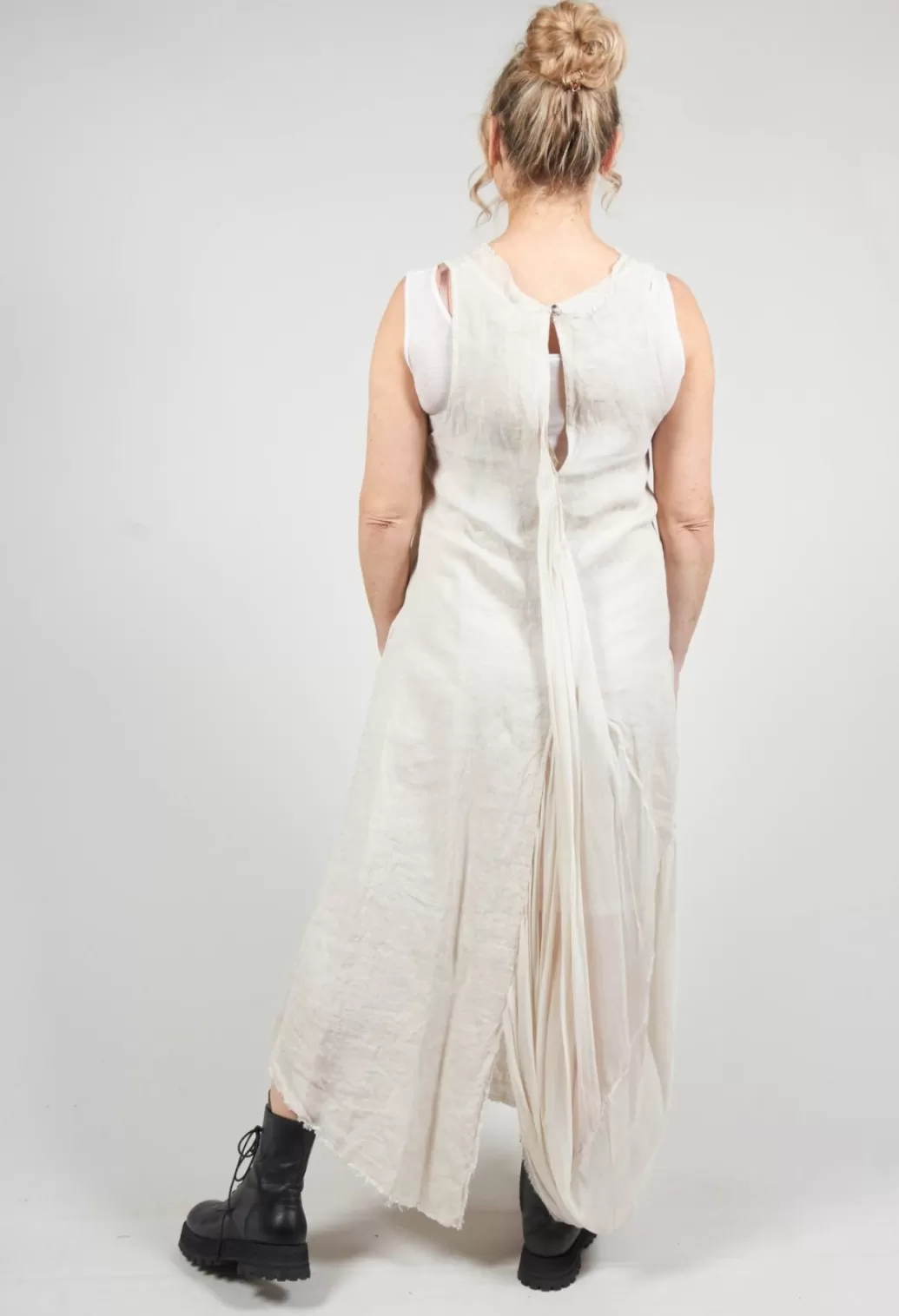 Dresses^Sanctamuerte Linen Maxi Dress In Gesso