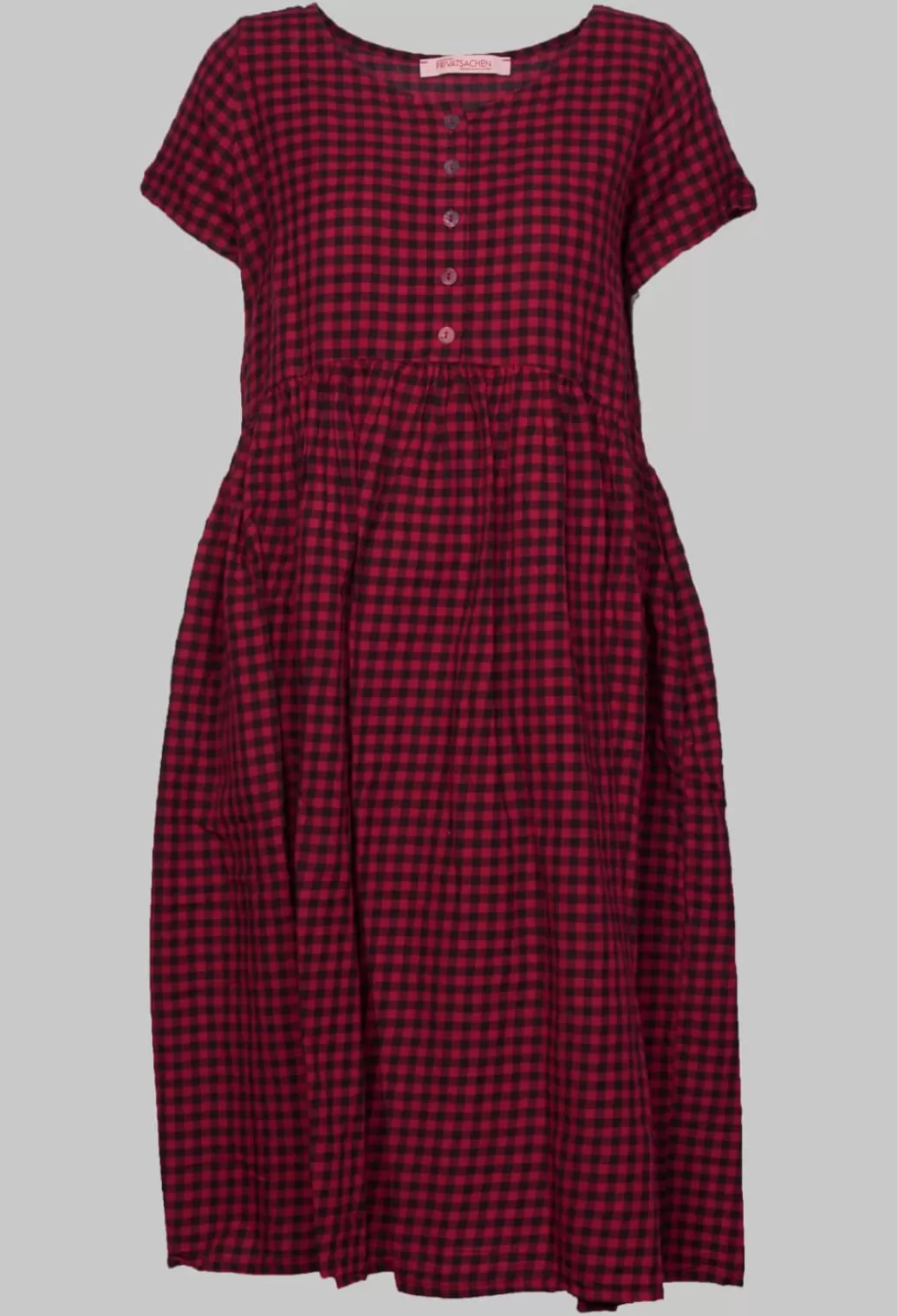 Dresses^Privatsachen Lobideal Checkered Dress In Himbeer Red And Black Check