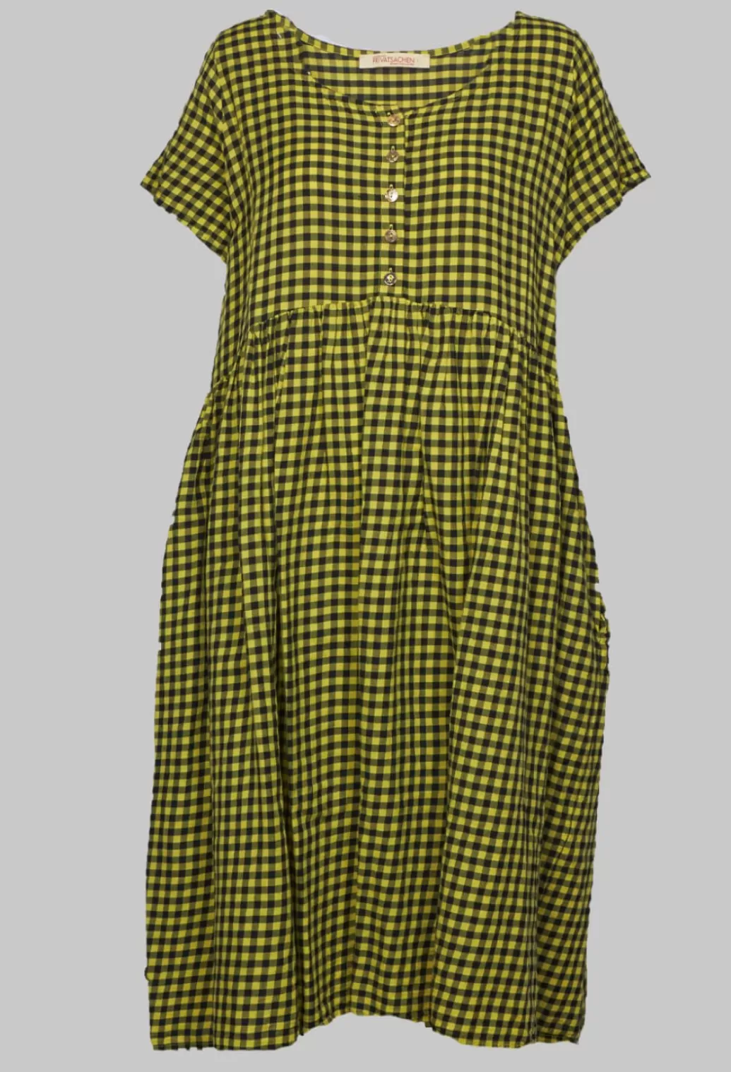 Dresses^Privatsachen Lobideal Checkered Dress In Ingwer Yellow And Black Check