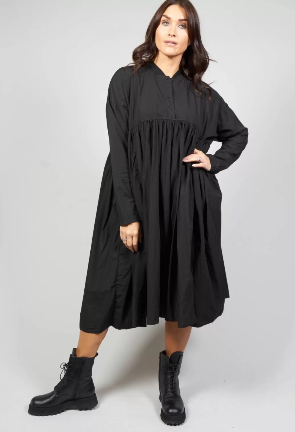 Dresses^Rundholz Black Label Long Cotton Shirt Dress In Black