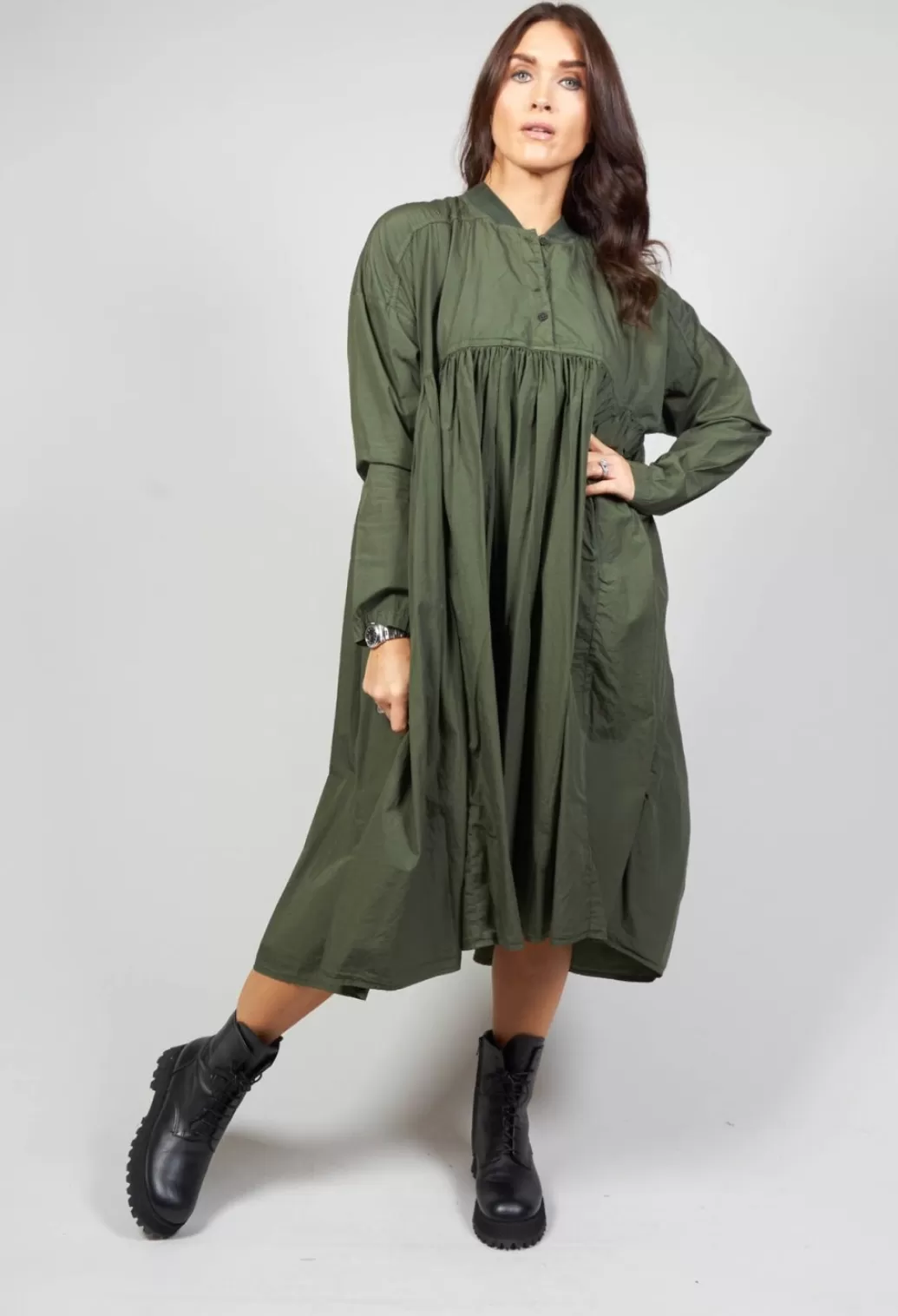 Dresses^Rundholz Black Label Long Cotton Shirt Dress In Teal