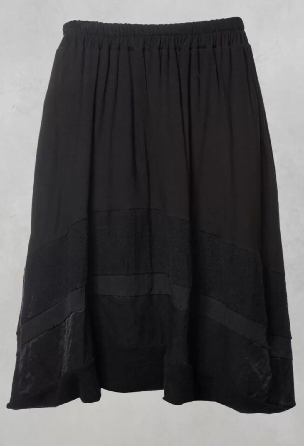 Skirts^Nuovo Borgo Long Skirt With Asymmetric Hem In Black